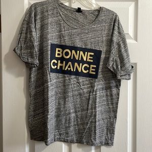 J. Crew Bonne Chance oversize short sleeve t-shirt